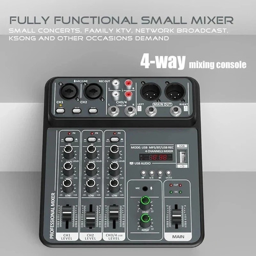 Channel audio mixer with 48v - 4,