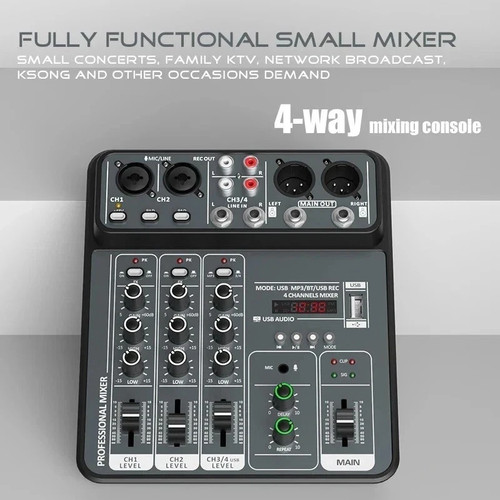 Channel audio mixer with - channel, 48v