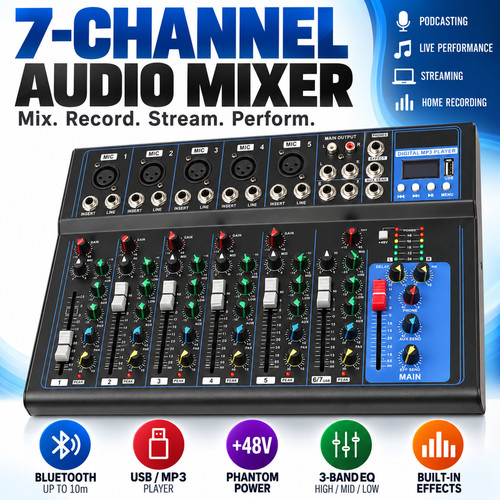 Channel audio mixer - 7,