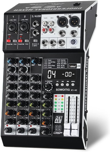 Channel audio mixer usb - 4-channel,